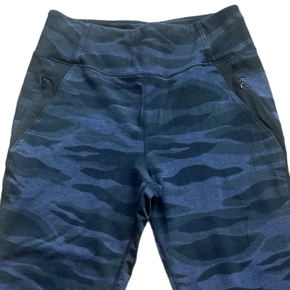 Lululemon Bolt Mini Coast Camo Heathered Deep Navy Black / Black Sweatpants Sz 8